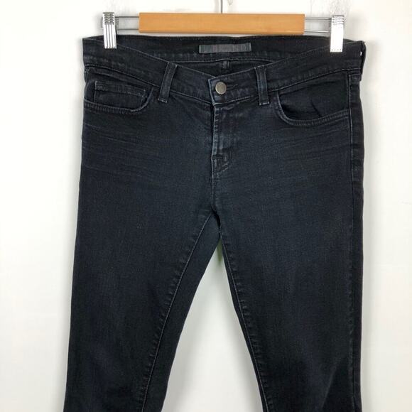 J Brand Y2K Charcoal Gray Skinny Mid Rise Jeans Size 27 with 5 pockets - Picture 2 of 16